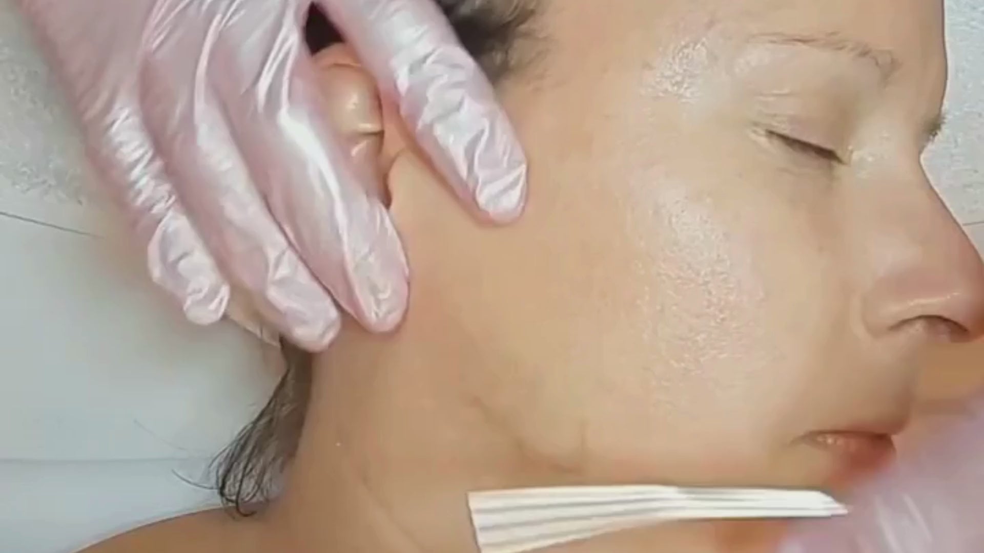 45 year old woman getting facial and dermaplanning at Me Time Botanicals Day Spa