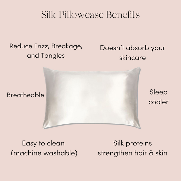 Set of 2 - Silk Pillowcases 100% Mulberry Silk