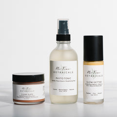 Set of skincare products from Ma Tune Botanicals on a white background