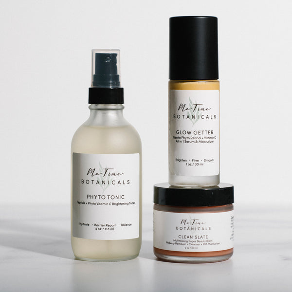 Set of skincare products from Ma Tune Botanicals on a white background