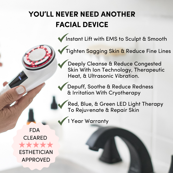 Me Time Microcurrent EMS Red Light Sculpt Lift brow, Smooth Brighter Skin Tighten Sagging skin and neck, sculpt jaw 